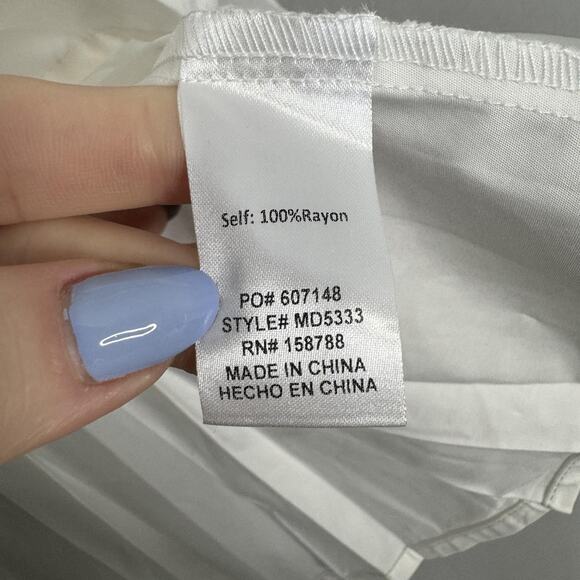 MABLE The Label Dress Womens Medium White Peter Pan Collar Sailor Cottage Preppy - Picture 13 of 14